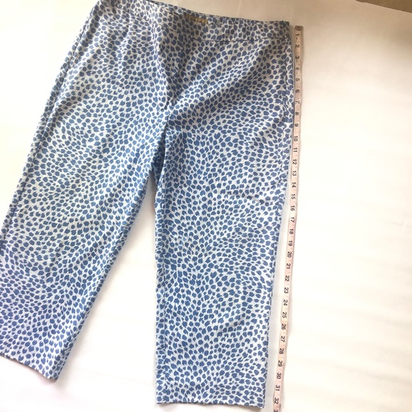 Peck & Peck navy print Casual Capri pants  Size 12 - Picture 8 of 9
